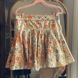 Cleobella NWT 100% Cotton Nora Retro Floral A-Line Mini Skirt